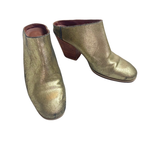Rachel Comey gold dust woman Mars mule wooden heel soft leather - Picture 9 of 9